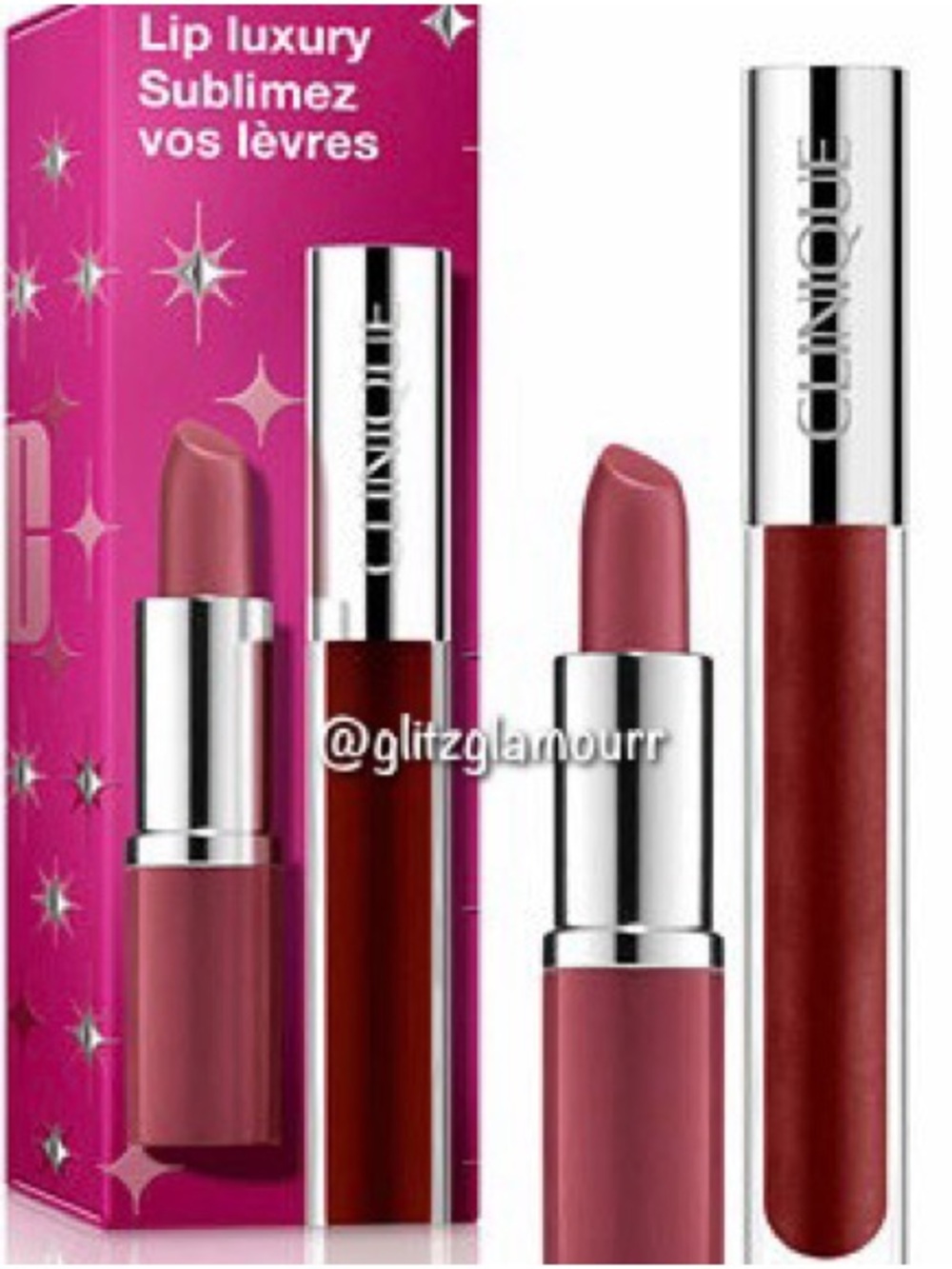 💄Clinique Lip Luxury Lipstick and Lip Gloss Gift Set💄